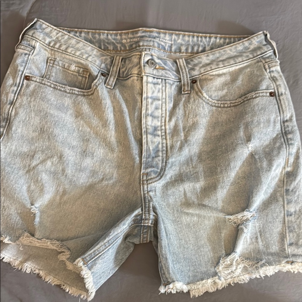 Old Navy Blue Jean Shorts Distressed Cut-Off Style